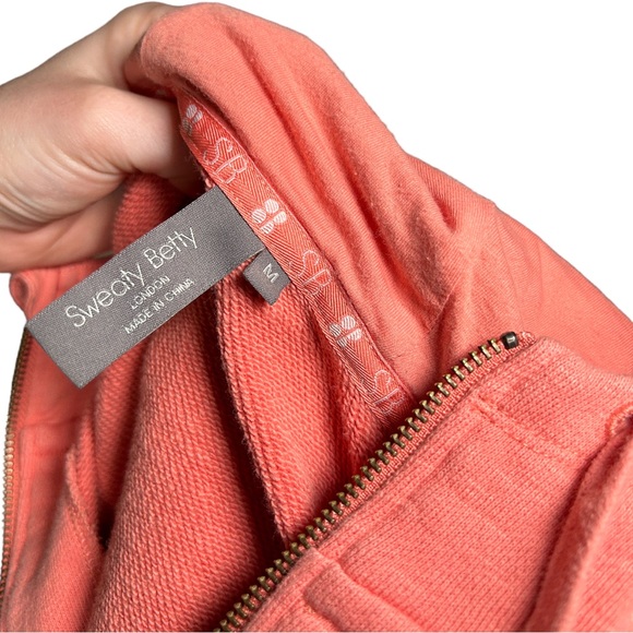 Sweaty Betty Zip Through Hoody Track Sweatshirt Athletic Jacket Pink Size Medium - Picture 15 of 15